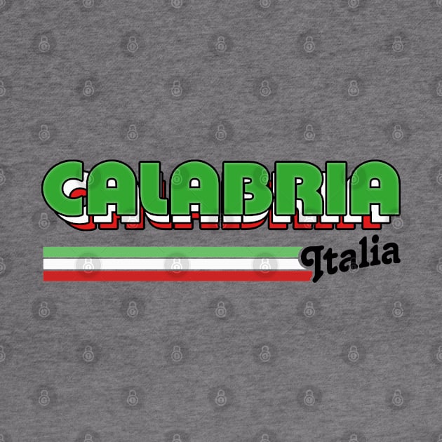 Calabria - Retro Style Italian Region Design by DankFutura